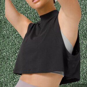Lululemon All Yours Mock Neck Black Tank Top Training Running Yoga Shirt Size 4